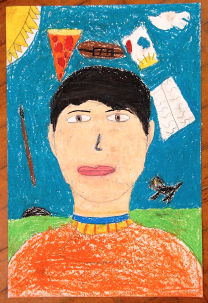 Автопортрет рисование для детей