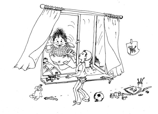 Астрид Линдгрен рисунок карандашом