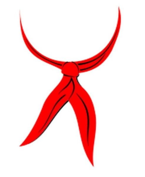 Пионерский галстук нарисовать