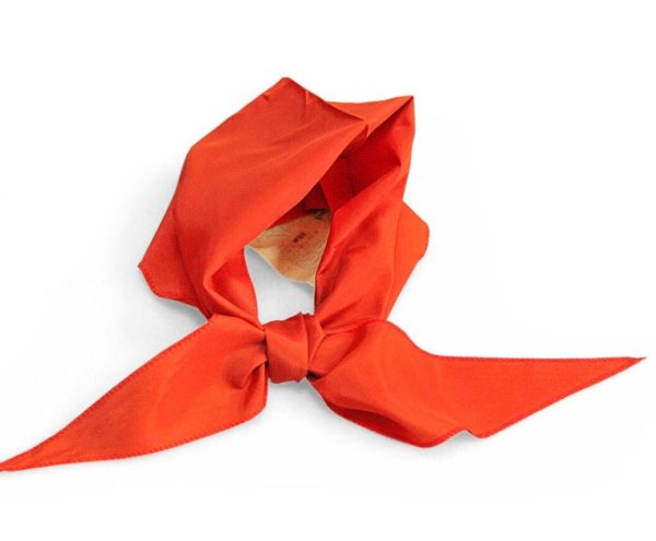 Пионерский галстук на белом фоне