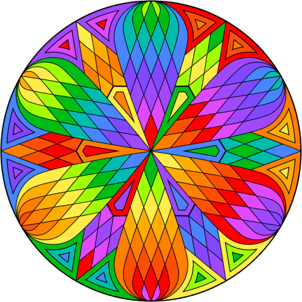 Симметричный орнамент в круге