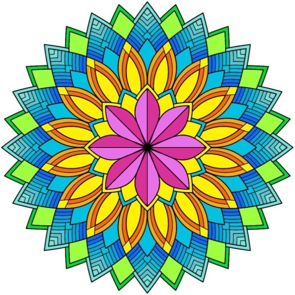 Мандала цветная