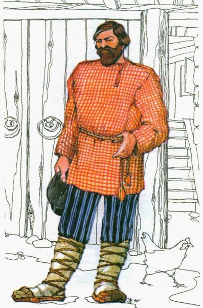 Русский народный костюм мужской раскраска