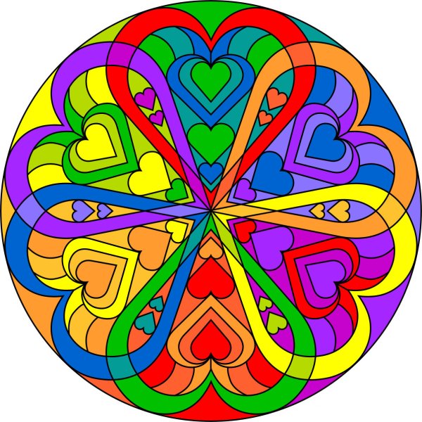 Мандала разноцветная