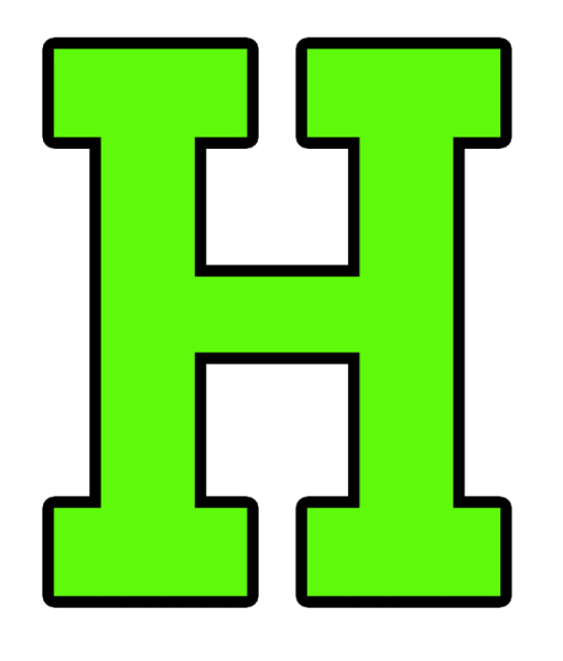 Буква н цветная