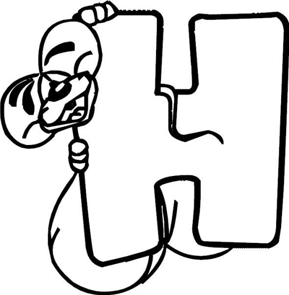 Смешные буквы для раскрашивания