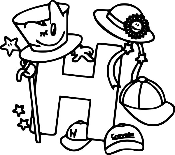 Веселые буквы для раскрашивания