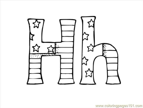 Буква h раскраска