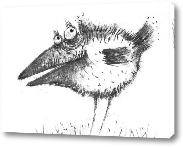 Смешная ворона Графика