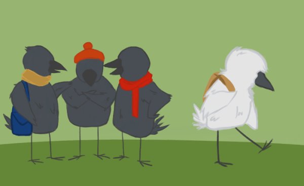 Белая ворона среди людей