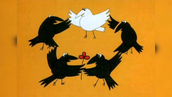 Белая ворона иллюстрация