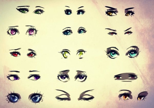 Стилистика рисования глаз