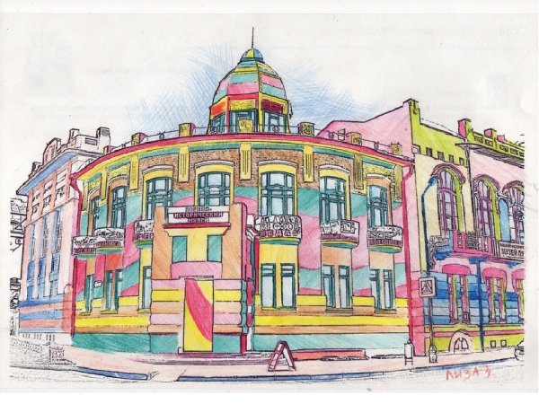 Эскиз фасада здания