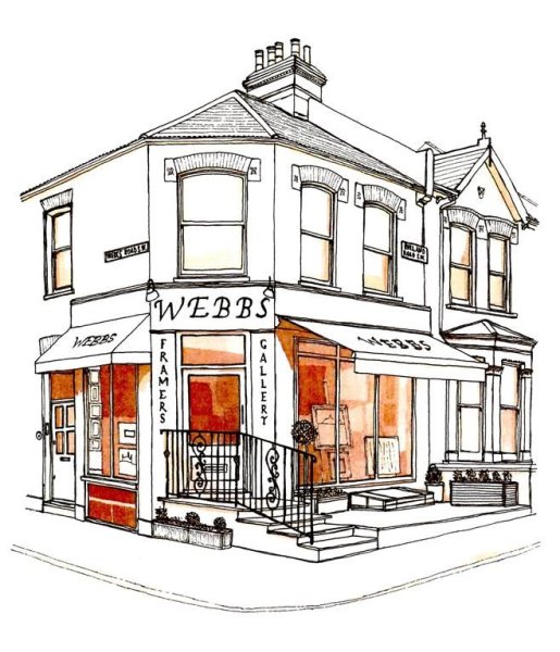 Современные здания карандашом