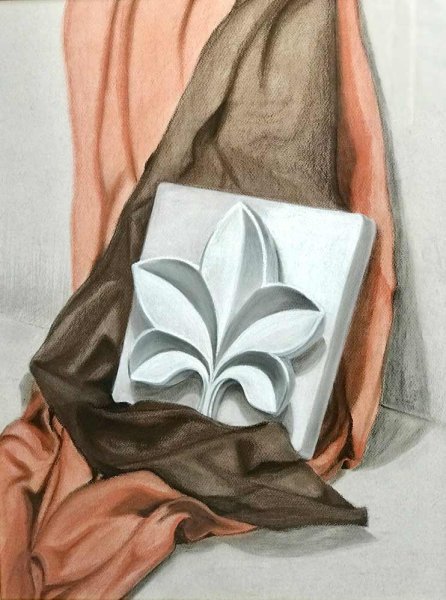 Рельеф лист аканта гипс