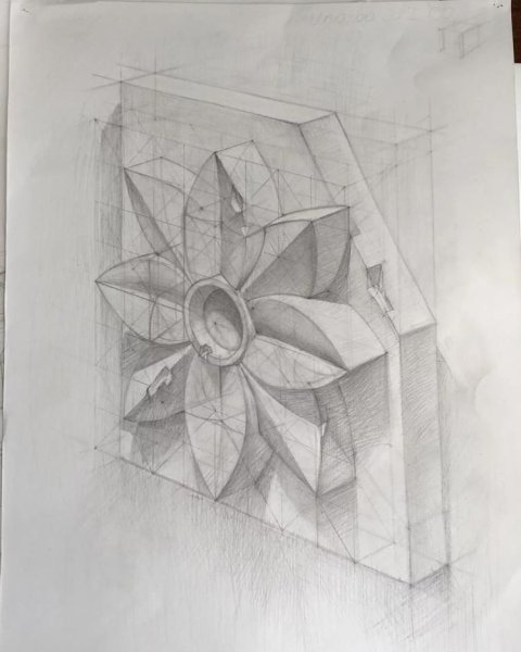 Розетка Восьмилистник сбоку