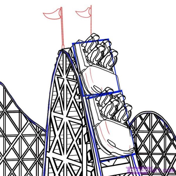 Американские горки раскраска