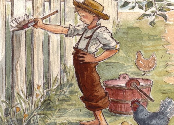 Марк Твен приключения Тома Сойера рисунок