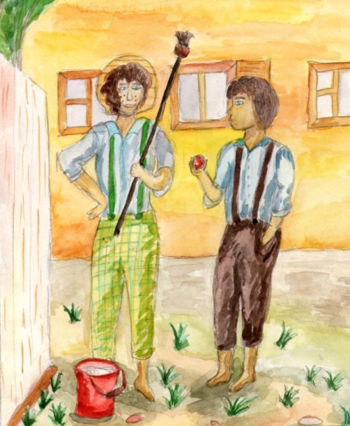 Иллюстрация к приключения Тома Сойера 5 класс