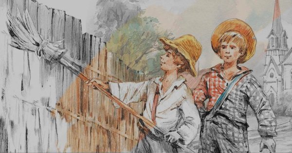 Иллюстрация к произведению приключения Тома Сойера