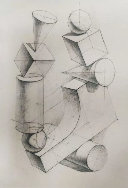 Композиция из геометрических фигу