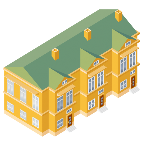 Многоэтажный дом без фона