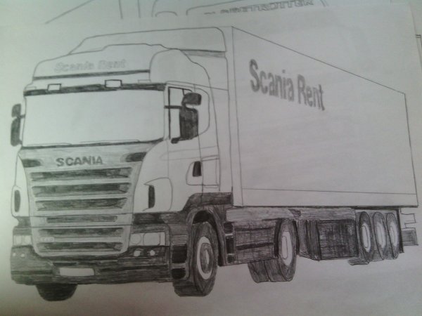 Дальнобойщик рисунок