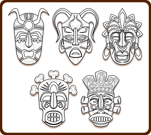 Тотемные маски африканского племени