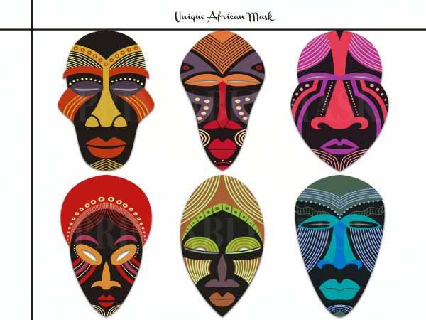 Африканские маски рисунки