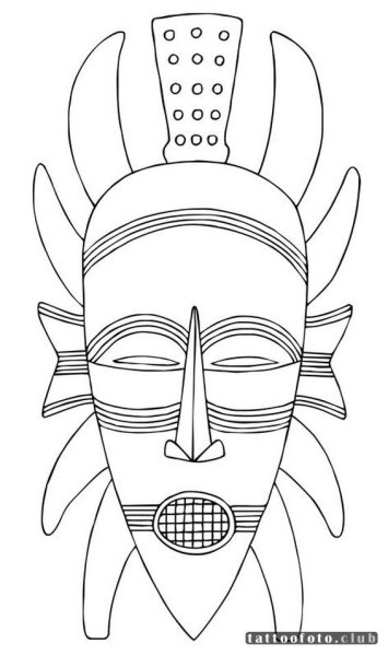 Трафареты африканских масок