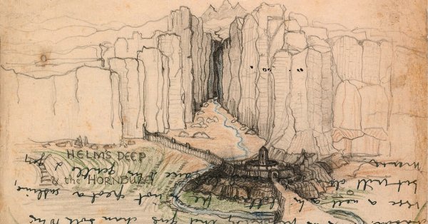 Хельмова Падь рисунок Толкина