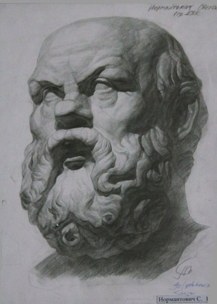 Голова Сократа гипс