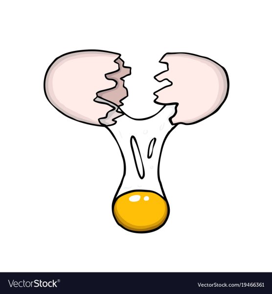 Разбитое яйцо мультяшное