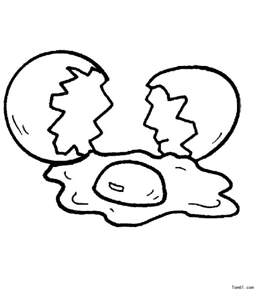 Яйчница раскраска для детей