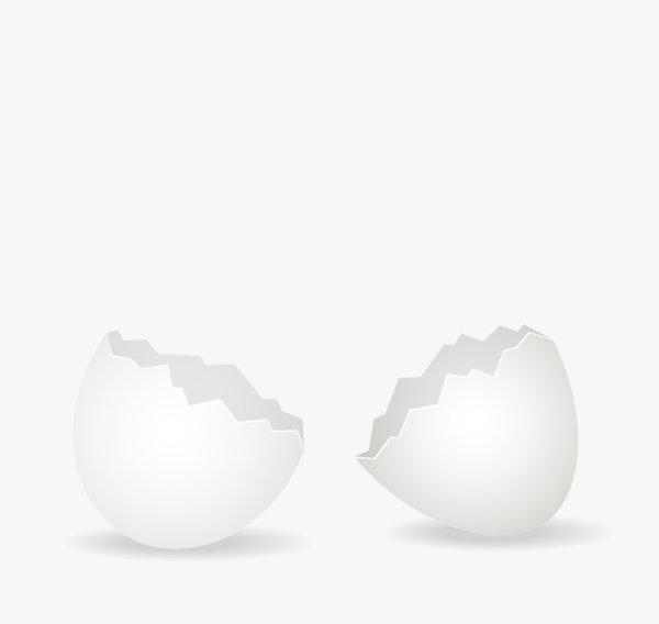 Яичная скорлупа на белом фоне