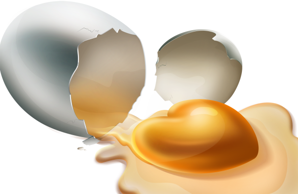 Желток на прозрачном фоне