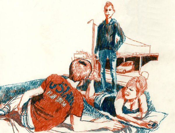 Партизан казнь рисунок