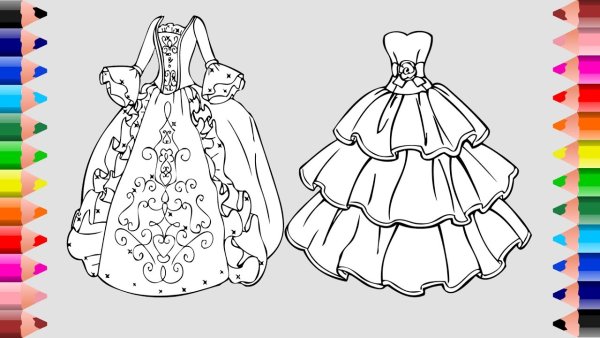 Эскиз бального платья