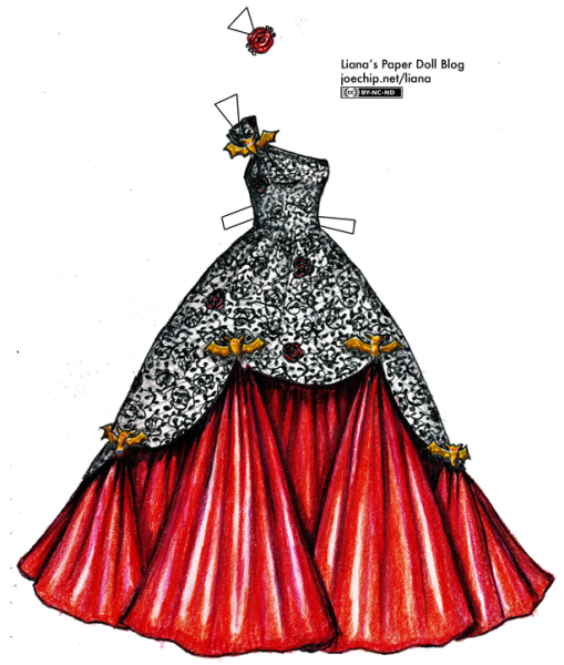 Нарисовать бальное платье