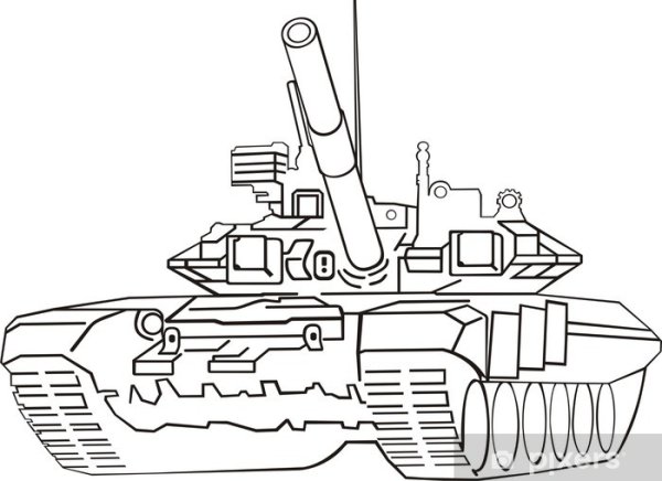 Танк т-90 силуэт