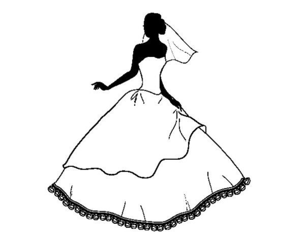 Платья принцесс для срисовки