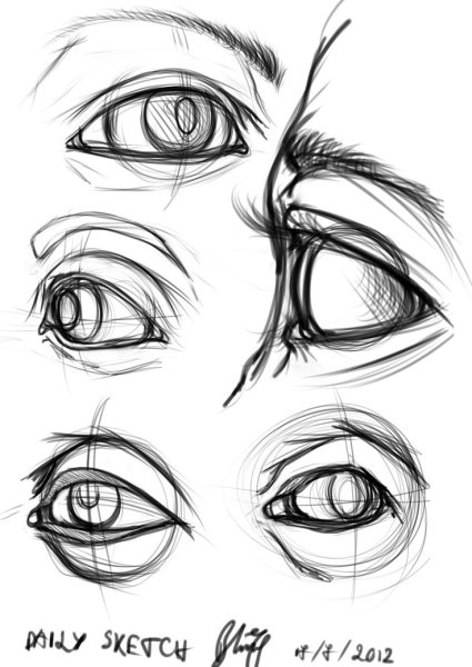 Рисовка глаз