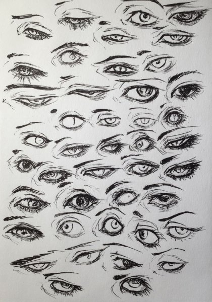 Глаз карандашом для скетчбука