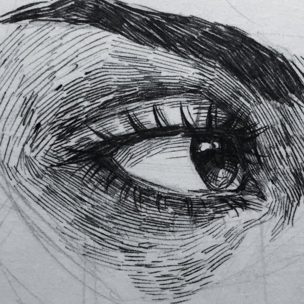 Эскизы глаз карандашом