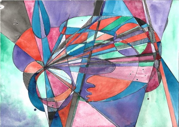 Абстрактная композиция из геометрических фигур