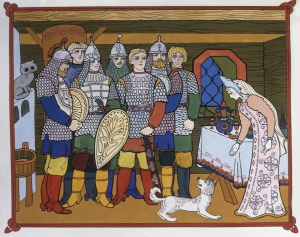 Сказка о мёртвой царевне и семи богатырях иллюстрации к сказке