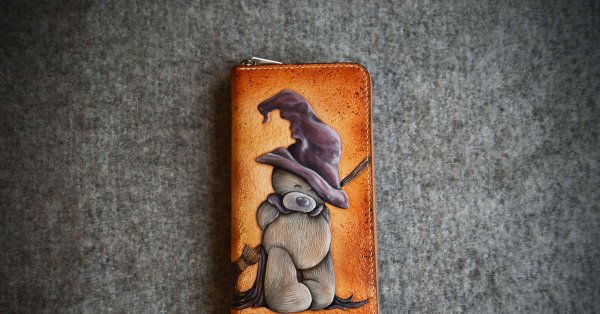 Рисунок медведь для кошелька