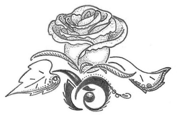 Розы монохром