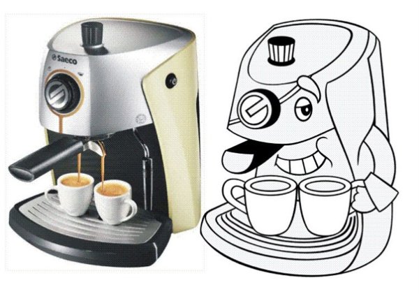 Кофемашина мультяшная