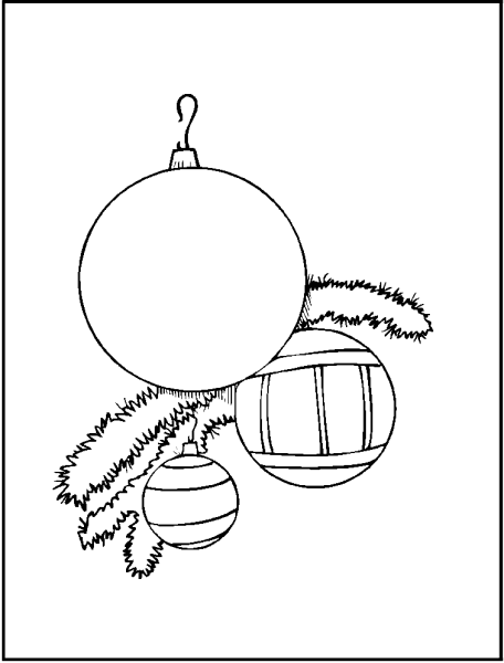 Раскраска ёлочный шарик для детей